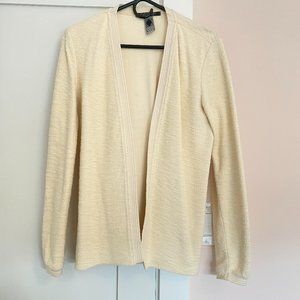 Scotch and Soda Open Front Jacket Cream Off White Size 1 100% Cotton